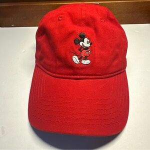 Disney Mickey Mouse Hat Red Baseball Cap Adjustable NWT Concept One